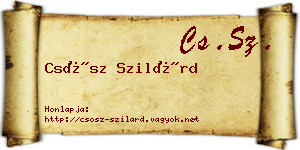 Csősz Szilárd névjegykártya
